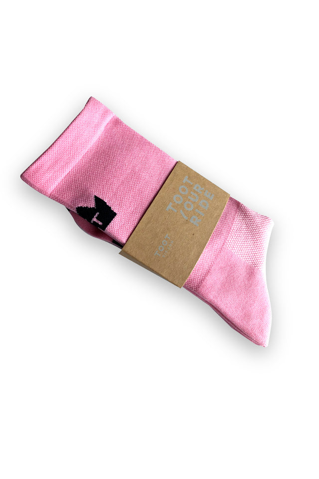 CYCLING SOCKS - VINTAGE PINK